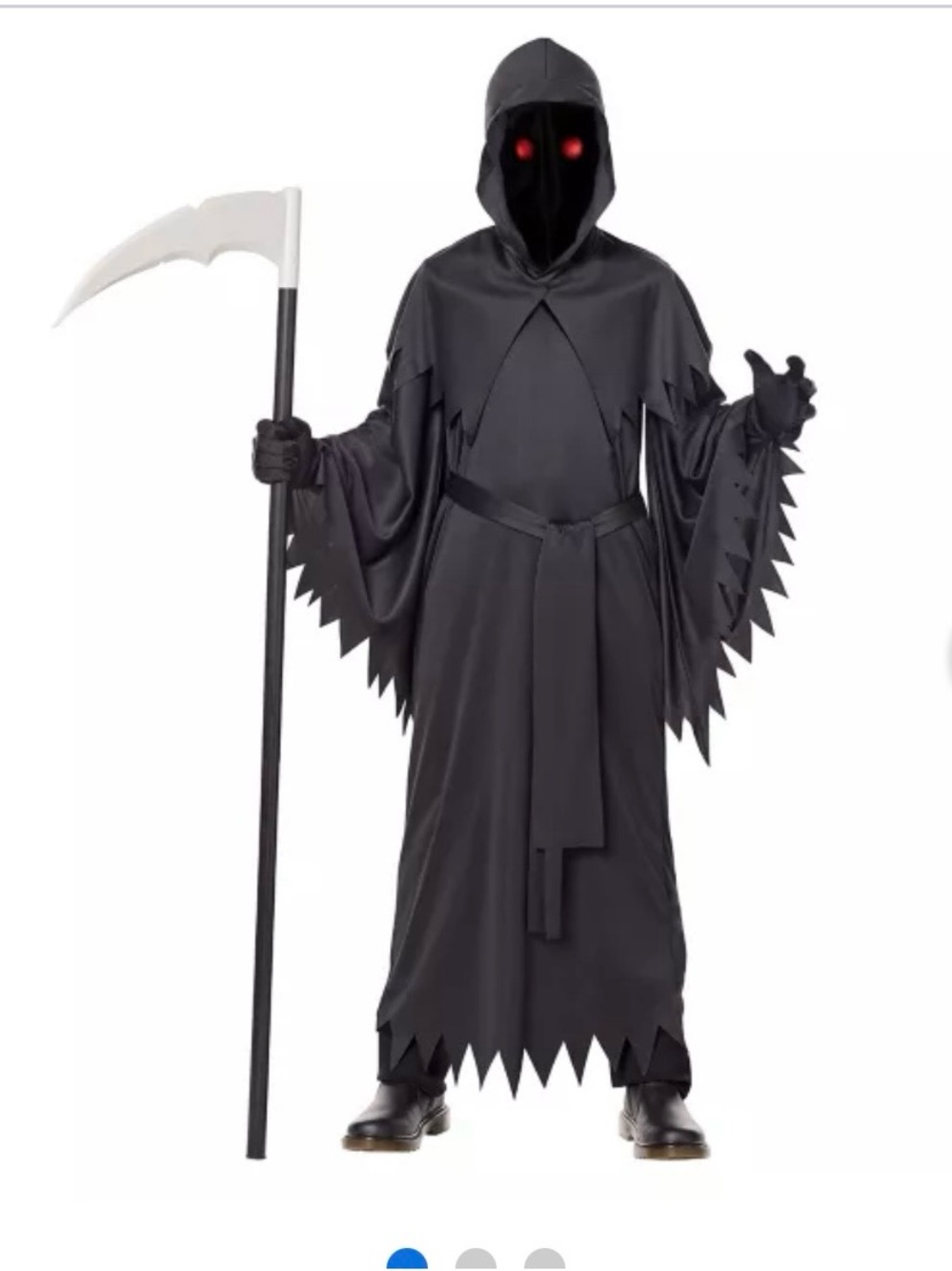 Kids Black Grim Reaper Costume with Hood and Belt